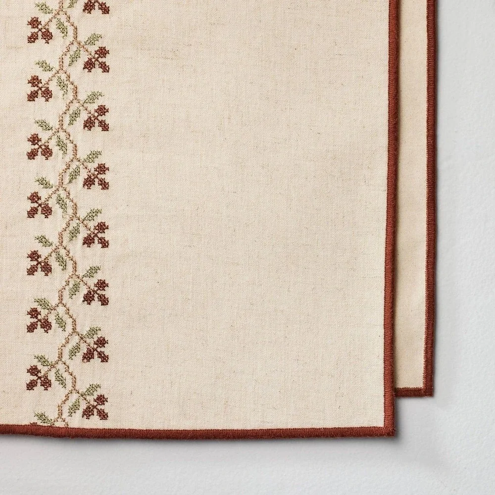 14x72 Table Runner Cream Stitched Icon - Hearth & Hand Magnolia, Target Fall
